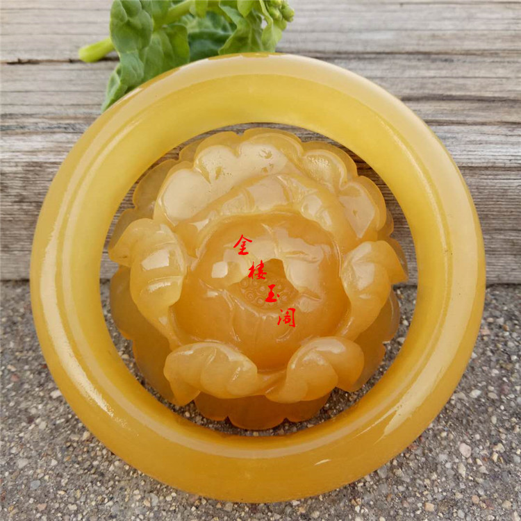 도매 옥 황룡 옥 팔찌 꽃이 피는 부의 펜던트 패션 황룡 옥 세트