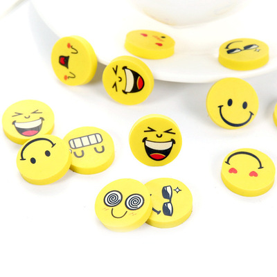 Smiling face eraser clean pupil originality rubber lovely Stationery lovely Expression Smiling face children rubber