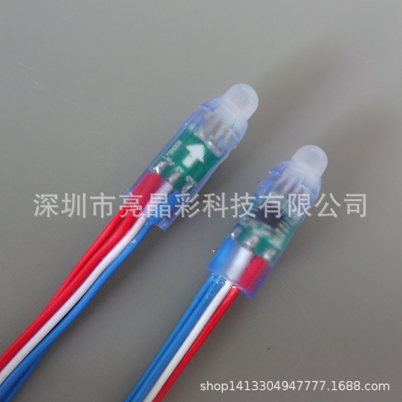 Lámpara expuesta a todo color LED, lámpara de píxeles perforada, cadena de letreros de color mágico, caracteres luminosos, cadena de luces perforadas, punto de ruptura, transmisión continua 2811