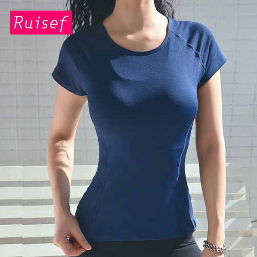 New sports t-shirt female Internet celebrity sexy beautiful back fitness clothing quick-drying running training short-sleeved yoga top summer