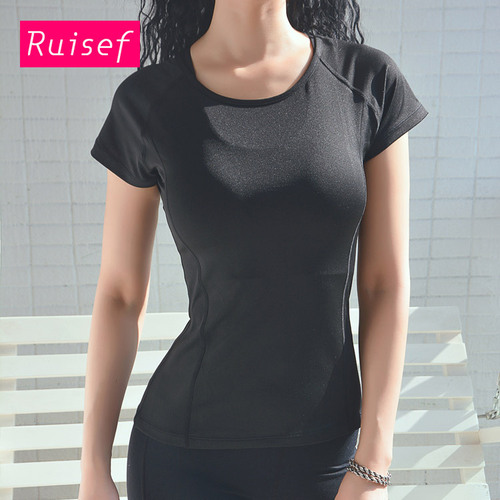 New sports t-shirt female Internet celebrity sexy beautiful back fitness clothing quick-drying running training short-sleeved yoga top summer