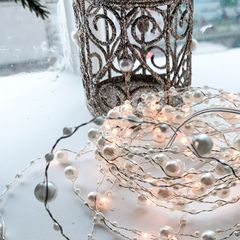 国境を越えて起爆した5メートル真珠灯の電池箱銅線灯クリスマスウェディング装飾灯誕生日ケーキ装飾灯