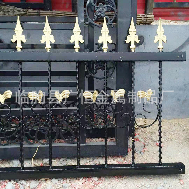 梓钢围墙护栏 家庭住宅铁艺围墙防护栏杆 小区别墅铁艺栅栏