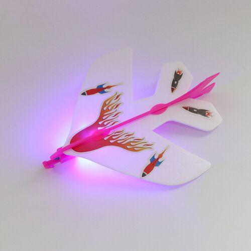 Elastic airplane, elastic flash airplane, luminous ejection arrow, flying toy wholesale, street stall night market