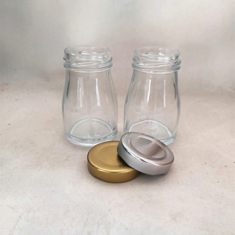 厂家现货直销100毫升晶白料燕窝玻璃瓶耐高温马口铁盖欢迎下单