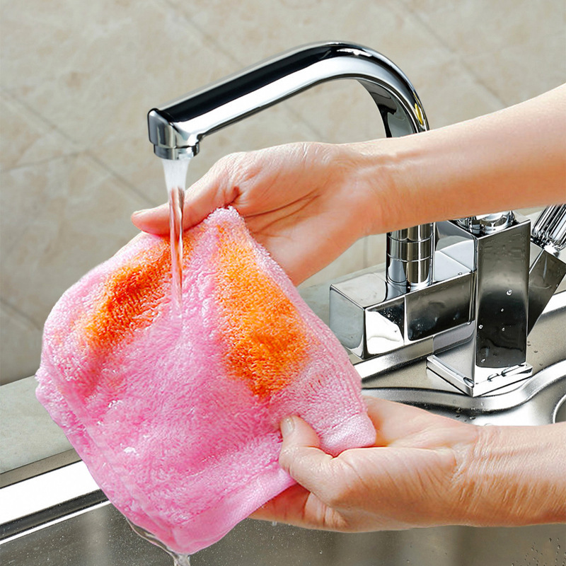 Oil-free dishwashing towel wood fiber small dishcloth kitchen oil stain brush bowl cleaning factory wholesale Oil-free dishwashing towel wood fiber small dishcloth kitchen oil stain brush bowl cleaning factory wholesale