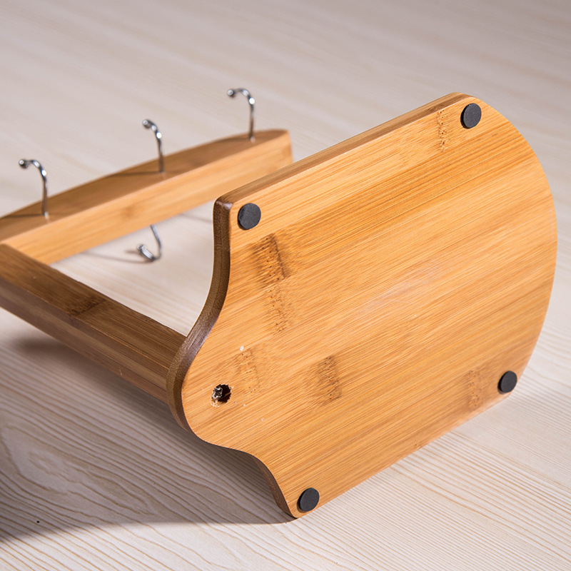 Portavasos de bambú, taza, estante de vidrio, soporte de almacenamiento de taza de agua de protección ambiental, estante de taza de café para el hogar al por mayor