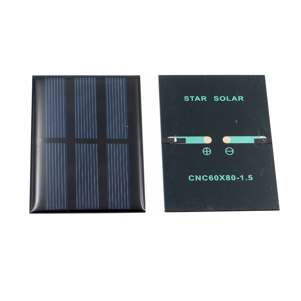 0.65W 1.5V太阳能电池板 太阳能滴胶板DIY太阳能板 60*80*3MM
