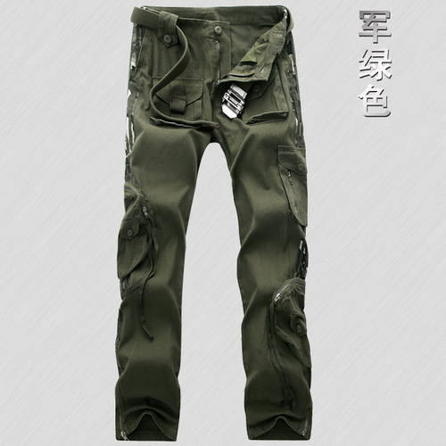 Allied Forces Outdoor Military Enthusiast Pants for Men, 3D Pockets Camouflage Casual Pants, Multi-Pocket Hiking Pants, Work Pants