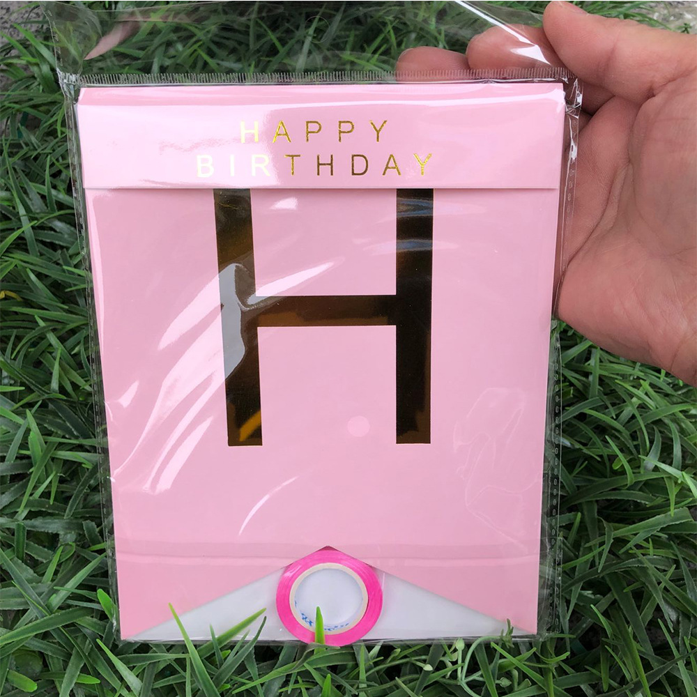 Guirnalda de Feliz Cumpleaños con Diseño de Cola de Pez en Dorado, Decoración para Fiesta de Cumpleaños