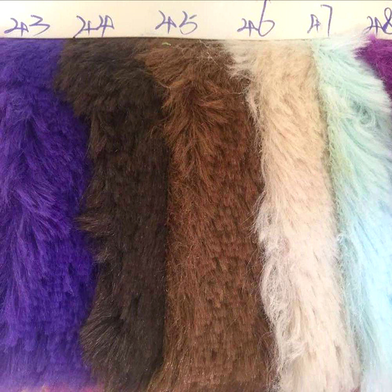 毛绒布料 15MMPV绒 涤纶玩具毛绒布料 长毛毛绒拉毛绒布料批发