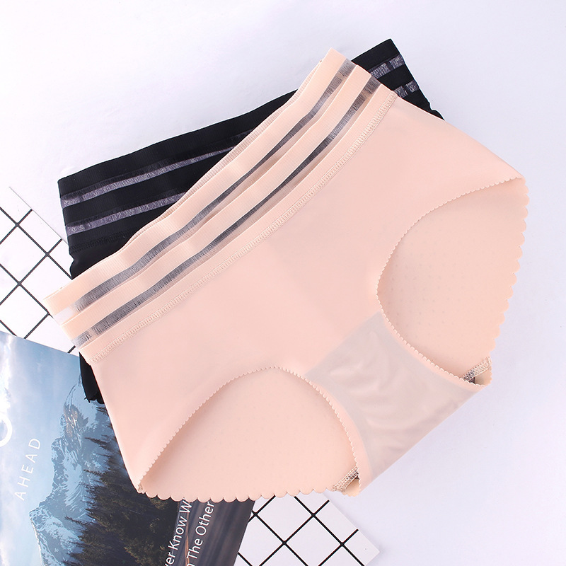 One-Piece Thin Women's Peach Hip Mid-Waist Hip Pants Body-Shaping Fake Butt Full Hip Sexy Body-Beauty Underwear