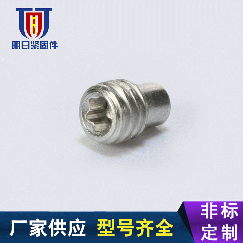 明日不锈钢非标堵头螺丝 堵头顶丝批发 304不锈钢内六角顶紧螺丝