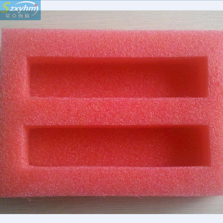 背胶EVA垫圈冲型机柜海绵条40D高密度异形线切割一体成型海绵包装