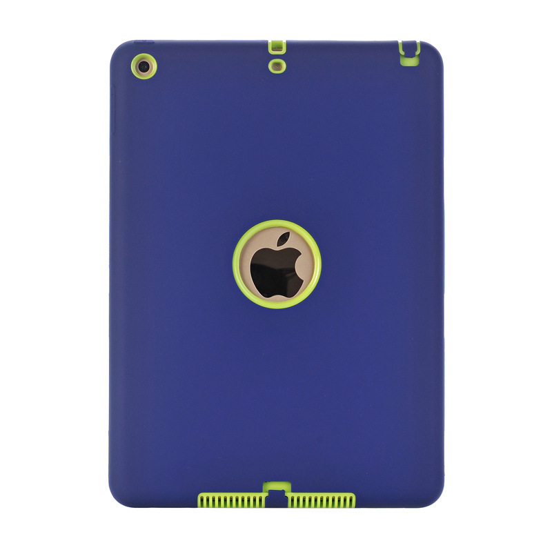 Suitable for iPad 9.7 2018 Silicone Pc Three-In-One Anti-Fall and Bubble Wrap Tablet Protective Case Ipad6 Air Back Case