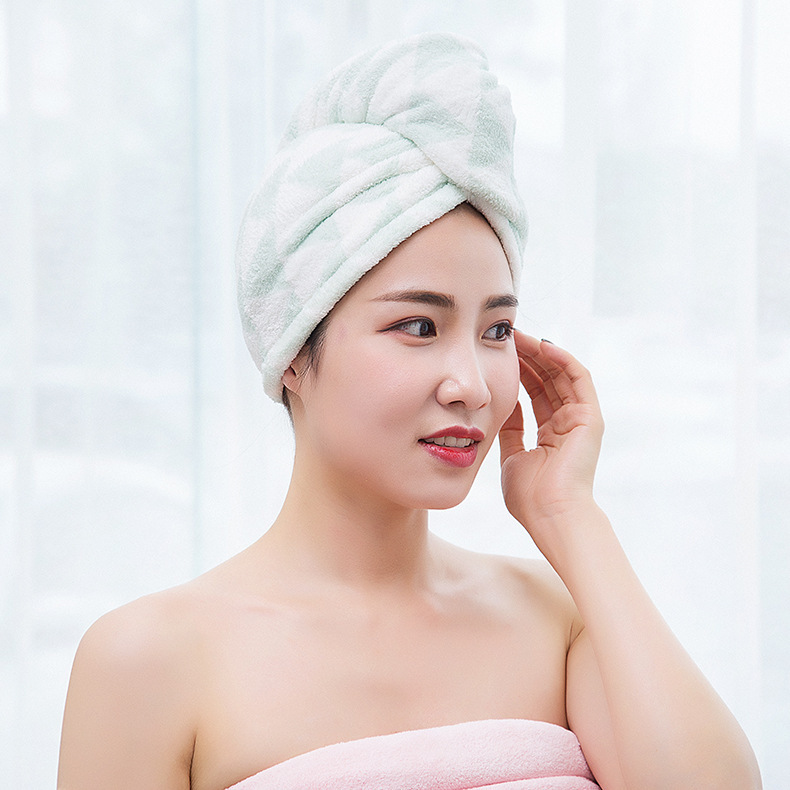 Creative Style Coral Fleece Geometric Semi-Circle Hair Drying Towel, Solid Color, Fashionable, Quick-Drying, Water-Absorbent, Fast-Drying for Curly Hair