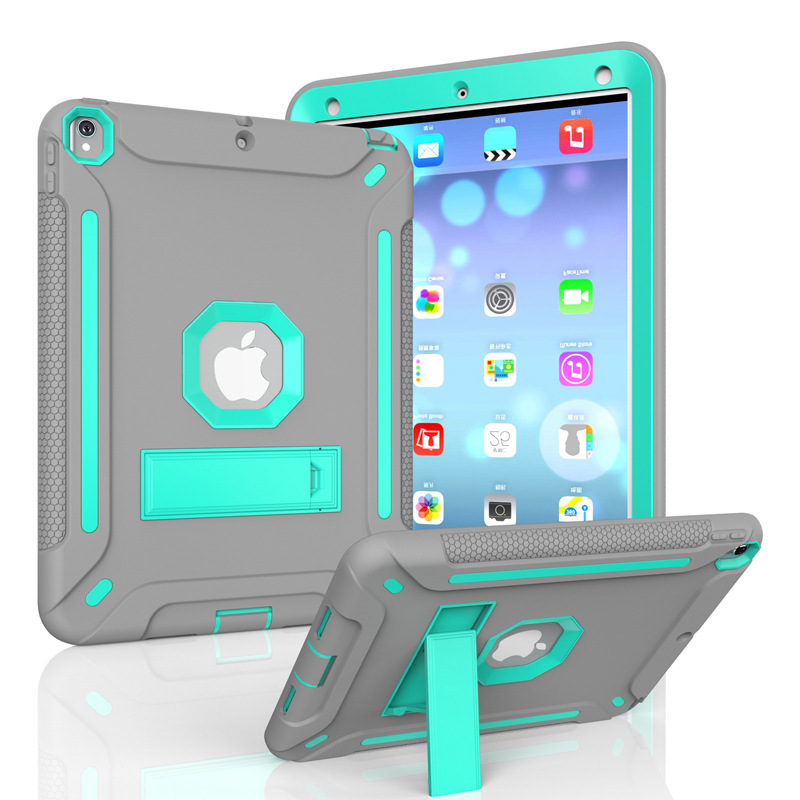 Creative Color Contrast for iPad Pro 10.5 Silicone PC Bracket Tablet Protective Case Anti-drop New iPad Back Case