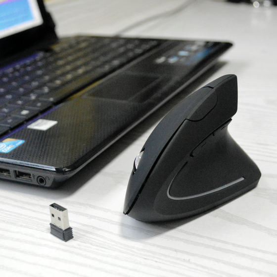 New business charging wireless mouse black foreign trade cross-border e-commerce computer notebook vertical mouse wholesale