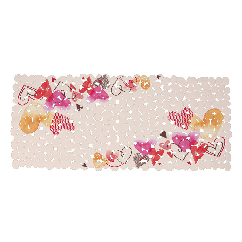 Alfombra de baño impresa bañera estera antideslizante TPE ducha alfombra de baño Nordic ins ventosa de plástico baño alfombra antideslizante