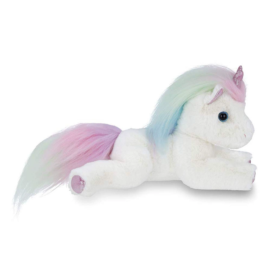 Cute white plush doll, rainbow toy, unicorn