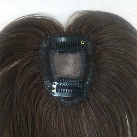 补发块真发焊接网女士短发卷发无痕遮盖白发头顶补发块中年补发片