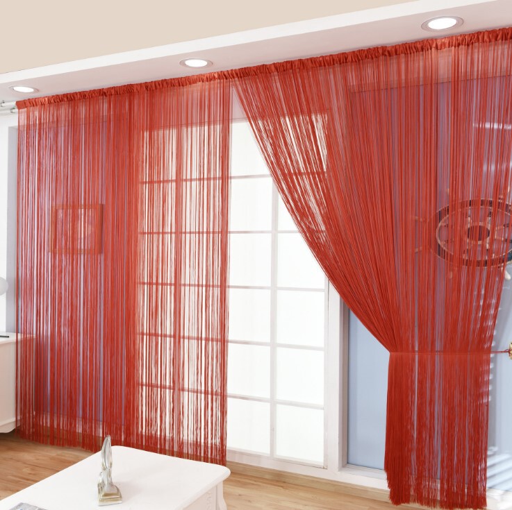 Korean straight line curtain 3*3 m porch partition door curtain romantic background monochrome line curtain [0.8kg Korean straight line curtain 3*3 m porch partition door curtain romantic background monochrome line curtain [0.8kg