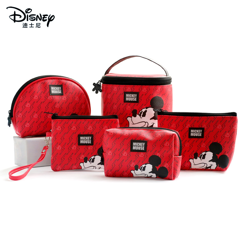 Mickey Storage Bag Cartoon Toiletry Bag Creative Korean Style PVC Travel Cosmetic Bag Wholesale Hand Bag Women's Bag