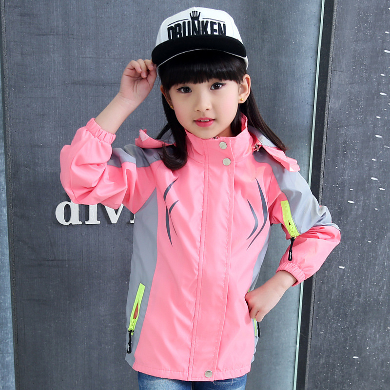 Girls' Windbreaker 2026 New Spring Fashion Sports Jacket for Older Children, Stylish Cardigan Outerwear for Young Children, Trendy Jacket