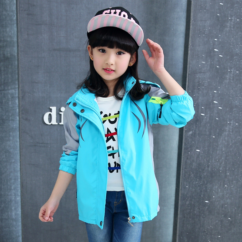 Girls' Windbreaker 2026 New Spring Fashion Sports Jacket for Older Children, Stylish Cardigan Outerwear for Young Children, Trendy Jacket