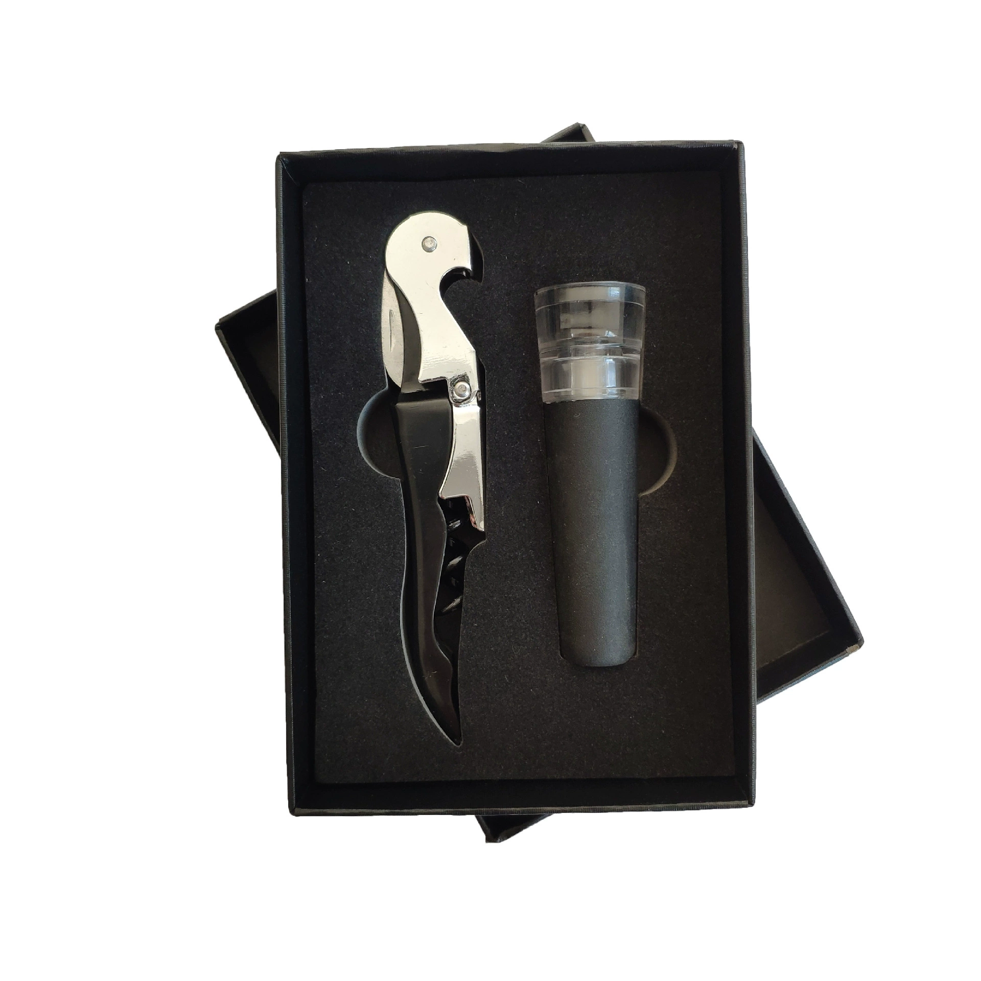 Bottle opener, set stainless steel, vacuum wine dispenser, gift box, Birthday gift, 4 piece set
