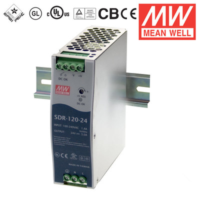 台湾明纬高效率导轨电源SDR-120-24 现货发顺丰