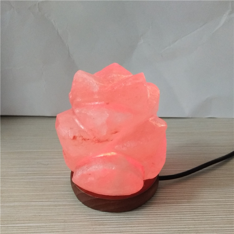 Lámpara de sal lámpara de sal de cristal del Himalaya que cambia de color colorido USB lámpara de sal natural lámpara de piedra de sal lámpara de noche luz de noche