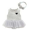 Summer children's dress, girl's skirt, soft overall for new born, small princess costume, summer clothing, headband