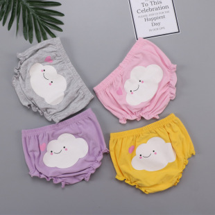 Children's Underwear Cute Briefs 0-3 Years Old Baby Summer Outer Wear Shorts Cotton Large PP Pants Baby Shorts