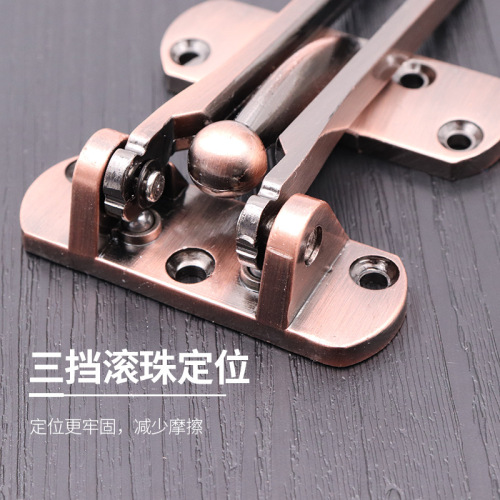 Factory wholesale metal anti-theft chain wooden door anti-theft accessories interior door black lock buckle hotel zinc alloy anti-theft buckle