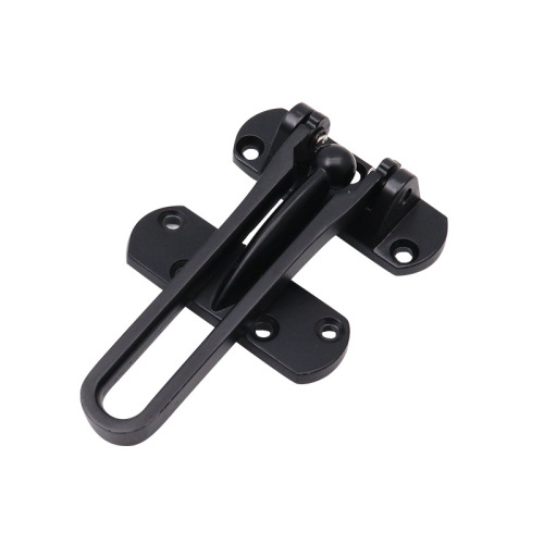 Factory wholesale metal anti-theft chain wooden door anti-theft accessories interior door black lock buckle hotel zinc alloy anti-theft buckle