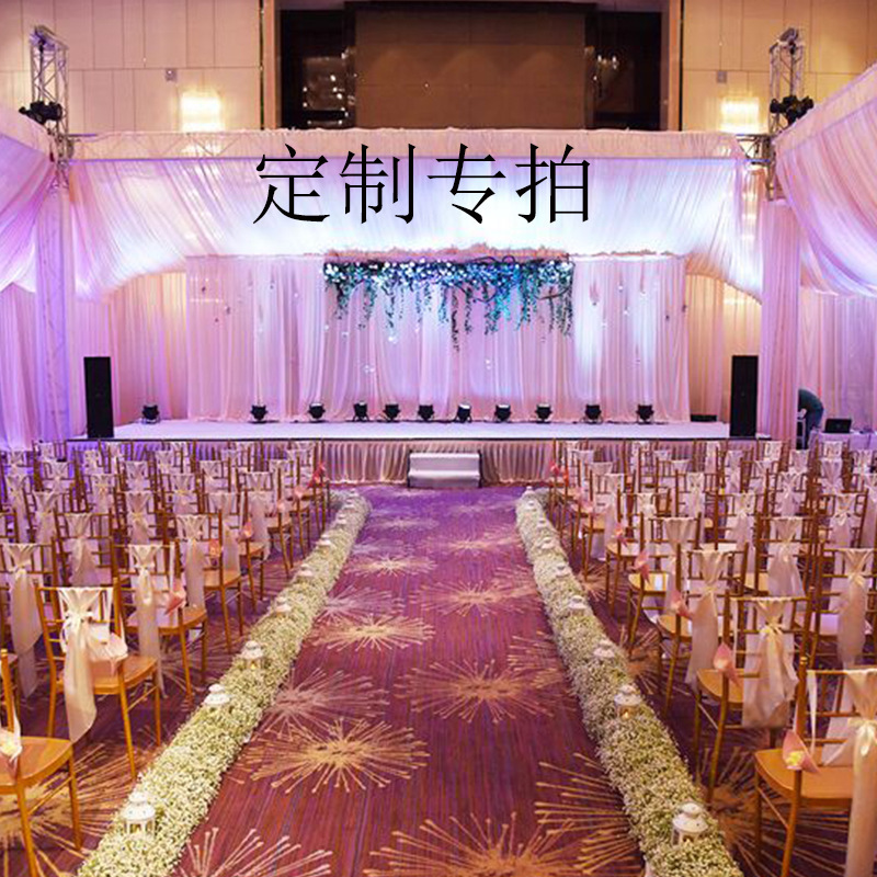 Factory processing lengthened straight line flat silver s curtain Korean wedding decorative line curtain hotel shopping mall decorative line curtain wholesale