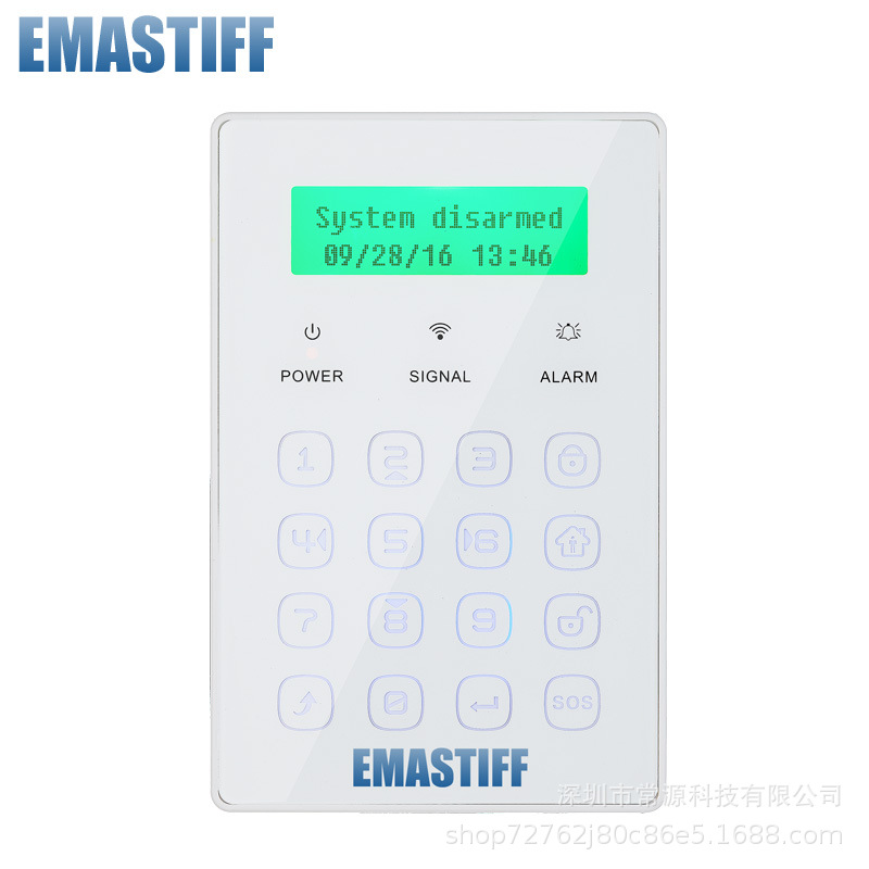 家用商用GSM防盗报警器无线433mhz密码键盘控制报警器