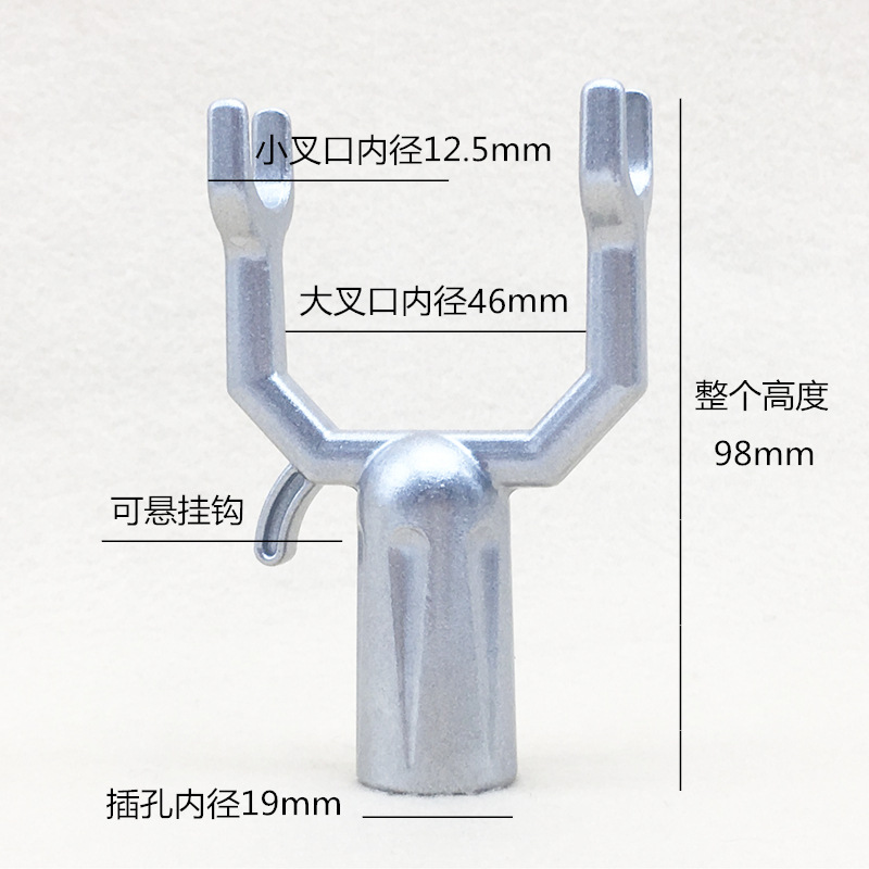 Accesorios individuales aleación de aluminio ropa tenedor ropa de la cabeza Polo soporte de suspensión conjunta engrosada colgando ropa Polo tenedor cabeza