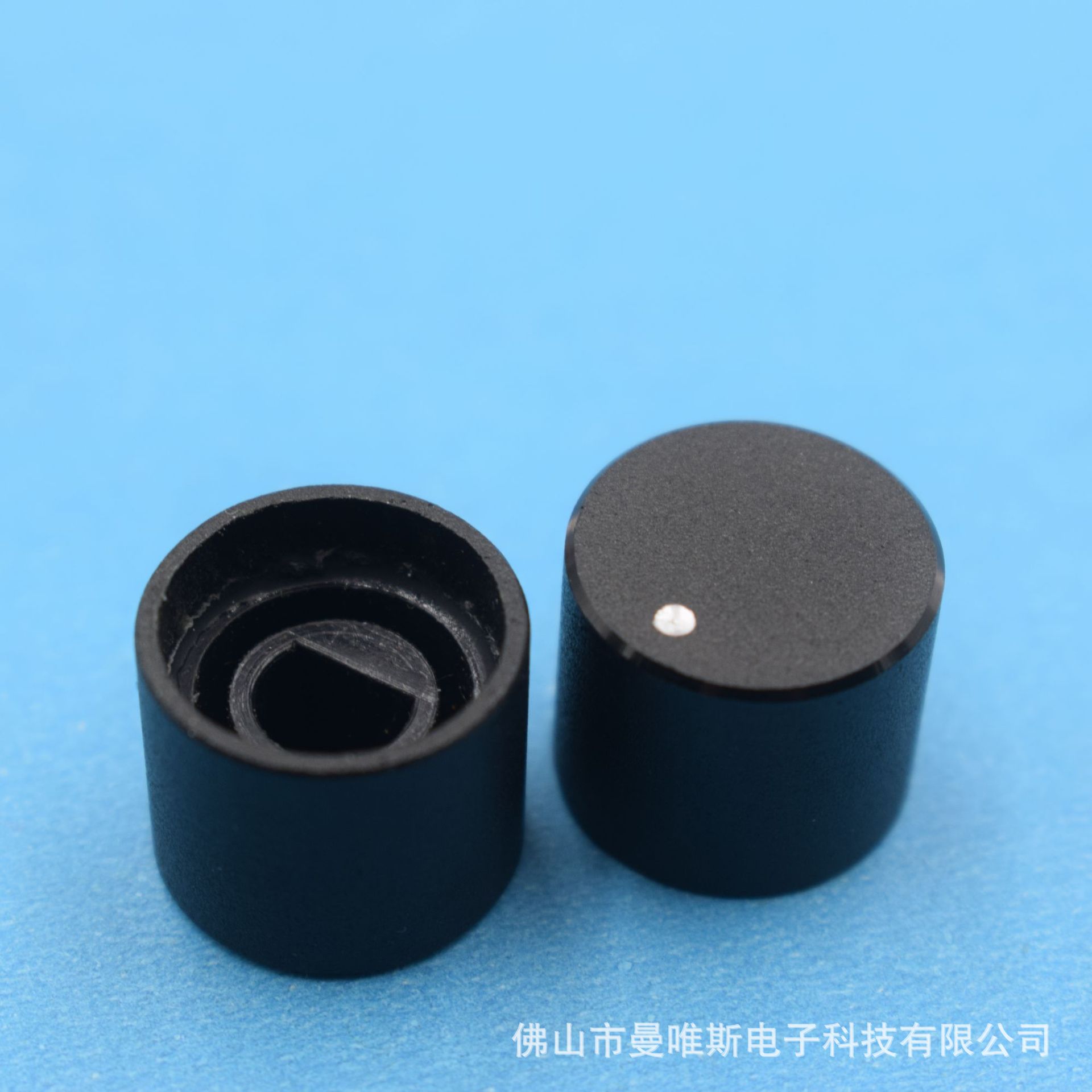 黑色喷砂半轴旋钮 15*12mm加湿器美甲机故事机台灯铝合金塑料旋钮