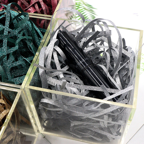 [Raffia Glitter Silk by Jin] Manufacturer wholesale glitter plastic wire birthday gift box decorative filler