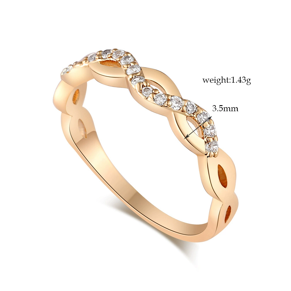 Ring with pigtail, fashionable accessory, ebay, Aliexpress, micro incrustation, wholesale
