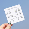 Cute universal earrings, small fresh set, Korean style, simple and elegant design, wholesale