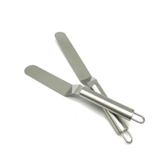 Factory 6 8 10-inch stainless steel curved spatula cake cream spatula scraper full steel cream knife