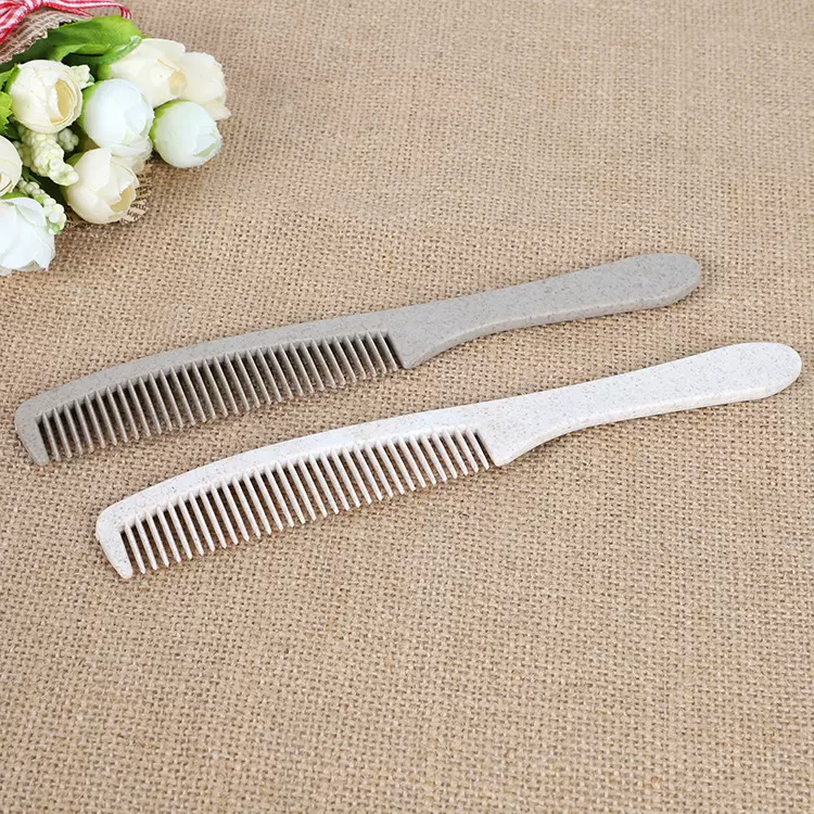 星级酒店批发一次性秸秆梳子 宾馆民宿客房家用待客长条梳子