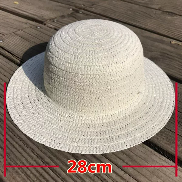 Kindergarten children painting straw hat DIY wall decoration 28cm graffiti blank straw hat material manufacturers