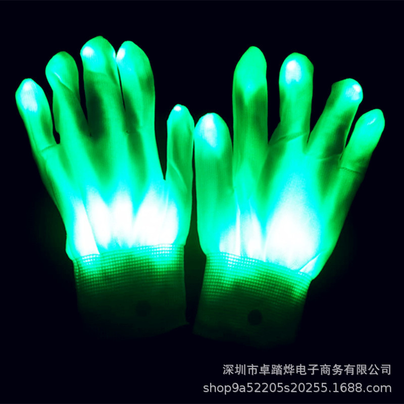 Fábrica transfronteriza dedicada Amazon niños llevó Guantes luminosos/Navidad Halloween luminoso cálido guantes