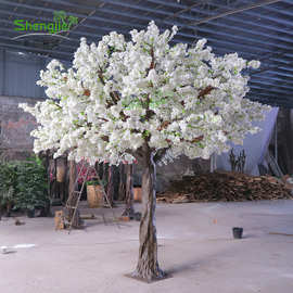 广州仿真樱花树婚庆场地装饰仿真树桃花树仿真白色樱花树假花树