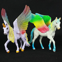 跨境仿真模型神话动物 飞马模型 独角兽 圣兽 马儿玩具摆件礼物
