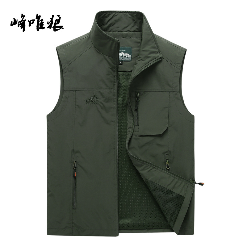 Male Outdoor Elderly Loose plus size Quick Dry Waterproof Breathable Waistcoat Multi Bag Fishing Photography Vest Canisal Shoulder Cross Border Male Outdoor Elderly Loose plus size Quick Dry Waterproof Breathable Waistcoat Multi Bag Fishing Photography Vest Canisal Shoulder Cross Border